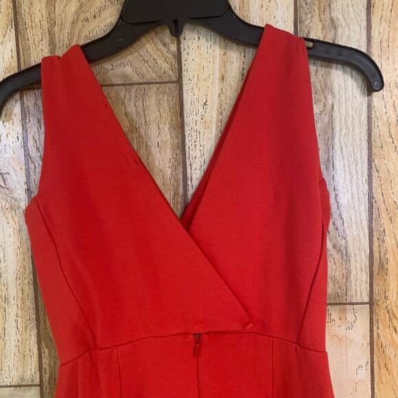 French Connection Marie V-Neck Jumpsuit in Red Size 4 Women's Valentines Day - Picture 7 of 12